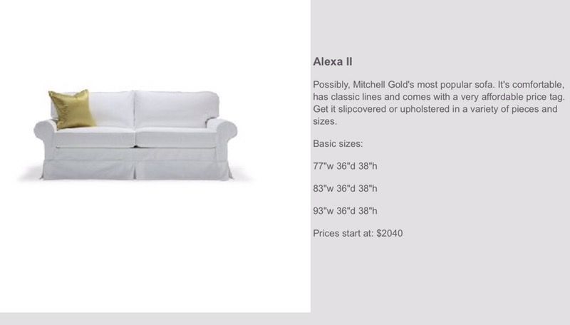 Mitchell Gold + Bob Williams Slipcover Couch-Alexa