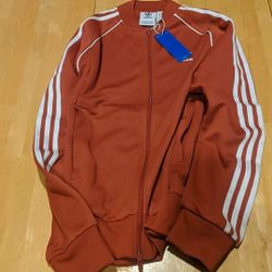 Adidas Superstar Track Jacket. Men's size S. Color- Orange