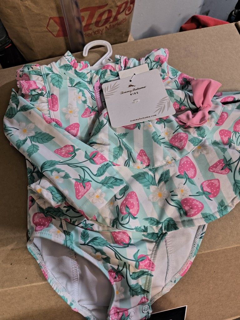 Baby Bathing Suit And Sun Hat Size 18 Months