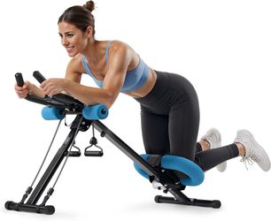 Merach Ab Machine, Adjustable Ab Trainer Machine Abs Workout at Home Gym, Foldable, Knee Protection