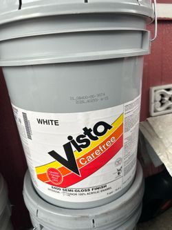 Pintura de vista blanca flat y semi gloss $90 la cubeta