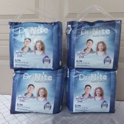 4 Pack Disposable Unisex Youth Juniors Absorbent Pull On Underwear with Tear Away Seams, Small/Medium, Heavy Absorbency, 17 per Bag

