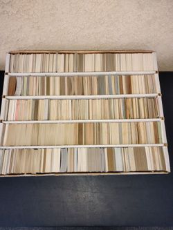Large box of sports cards - baseball, football, basketball - over 4000