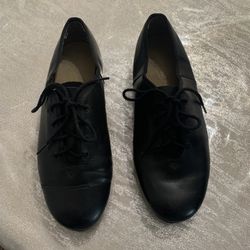 Capezio Teletone Tap Shoe Size 11 Wide Color Black Good Condition