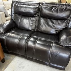 Leather Loveseat With Reclining New 