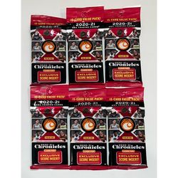 (6) 2020-21 Panini Chronicles Basketball Value Packs 6 Pack Lot Brand New NBA Cards Fat Pack Cello Pack Anthony Edwards RC ? Lamelo RC ?
