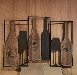 Wine Metal And Wood Picture 
