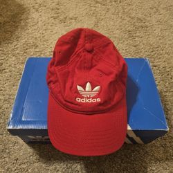 Red & White Adidas Hat