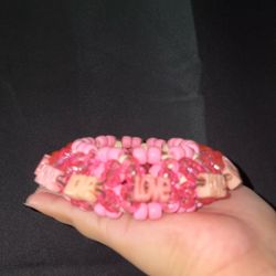 Pink 3D Love Kandi Cuff