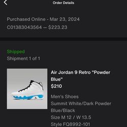 Jordan 9’s size 12