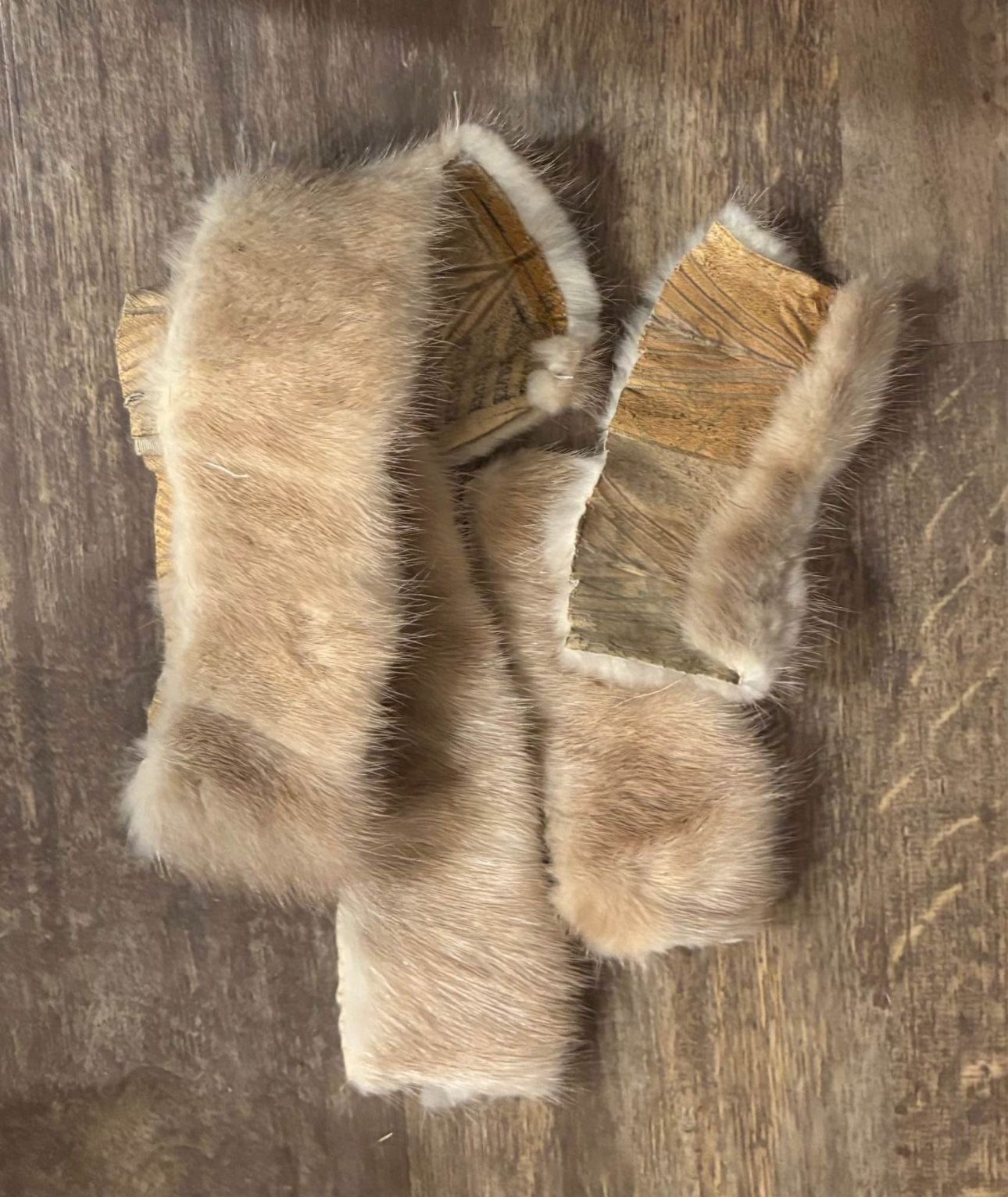 Fur rabbit pieces crafting sewing