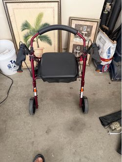 Red walker sitting chair