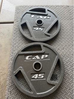 45lb pair- cast iron plates