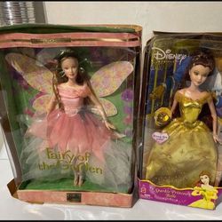 Fairy Of The Garden Doll And Sparkle Princess Belle Doll Both For $40