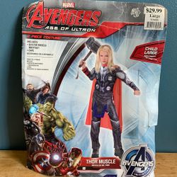 HALLOWEEN MARVEL AVENGERS THOR KIDS SIZE LARGE COSTUME