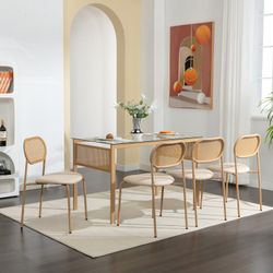 Cosvalve Boho Rattan Table And Chairs 