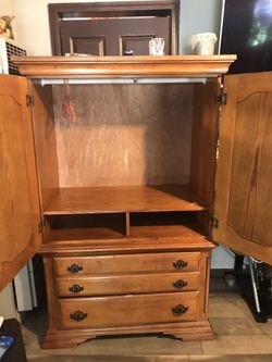 Wood closet/dresser
