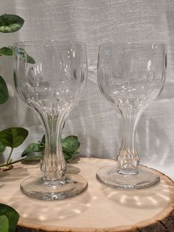 VINTAGE HOLLOW STEM GOBLETS