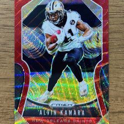 2019 Prizm Football ALVIN KAMARA #187 Red Wave Prizm /149 New Orleans Saints 