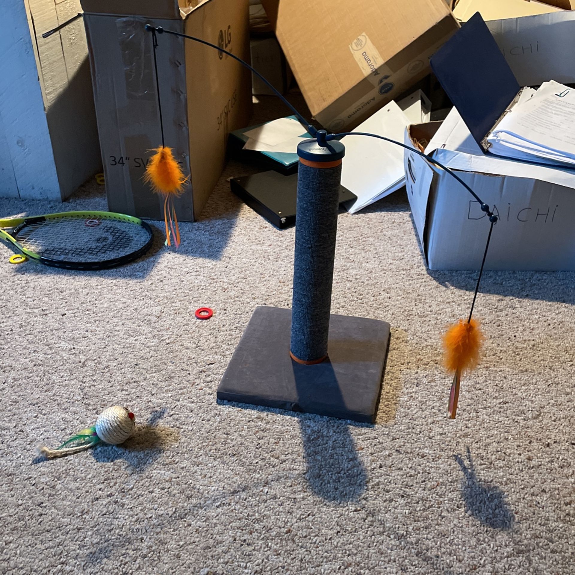 Cat Scratcher / Feather Toy
