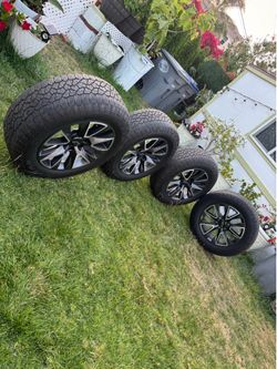 20” OEM Chevy Wheels and Wrangler Tires