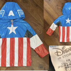 Disneys Marvel Boy Youth Raincoat Sz 7/8