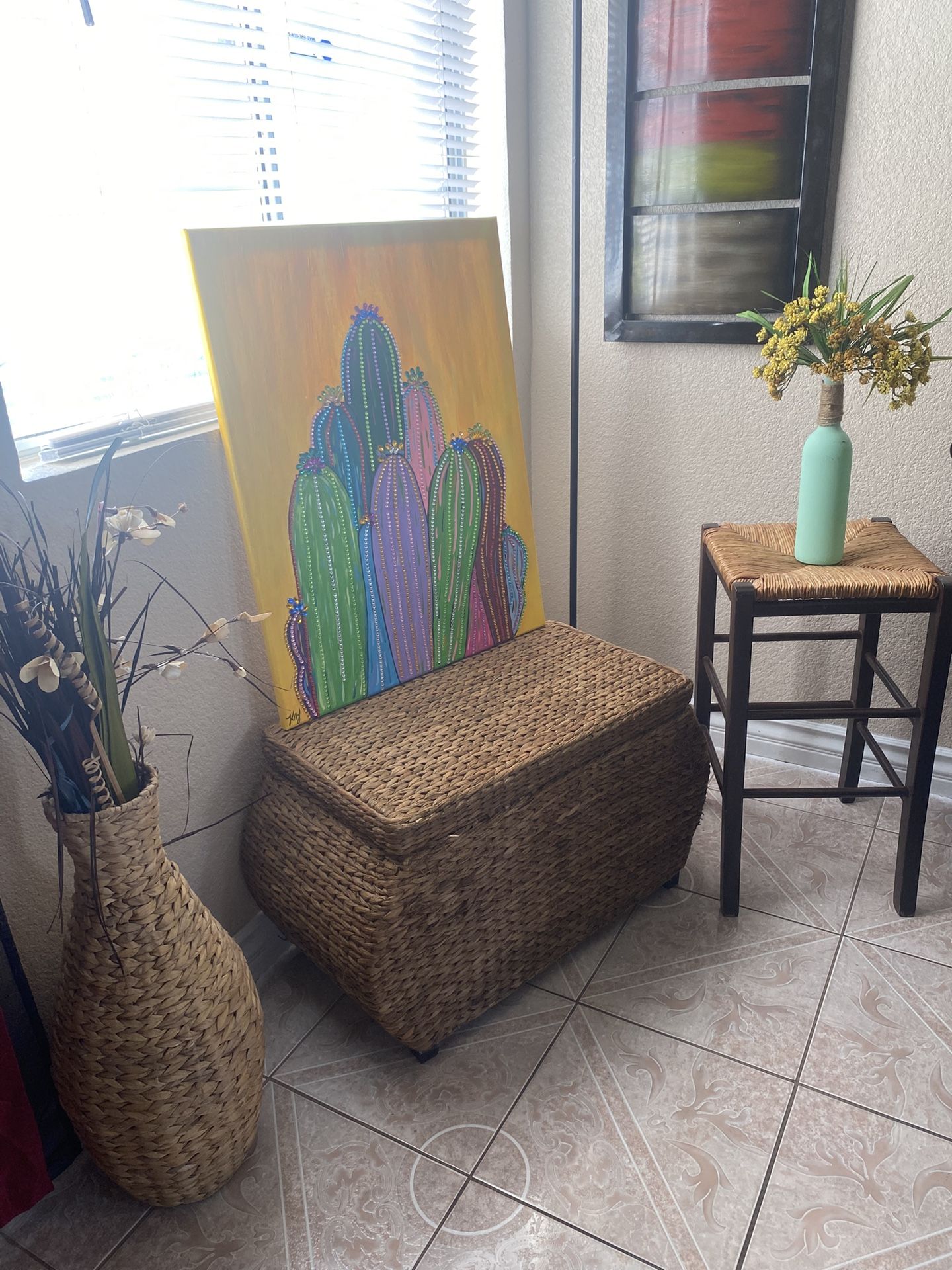 Wicker Curved Storage Chest