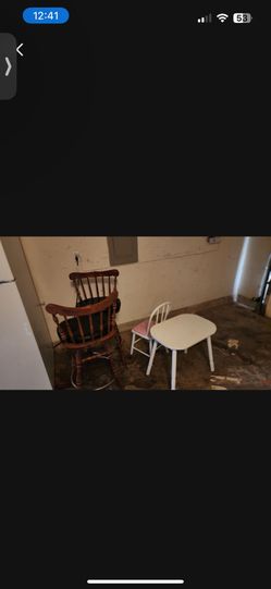 2 bar chairs with kids sets