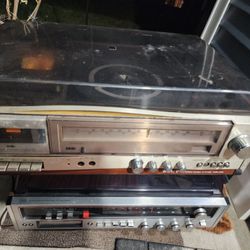 2 Vintage Sears Radio, Tape, 8 Track, And Record Player As Is , NOT Tested