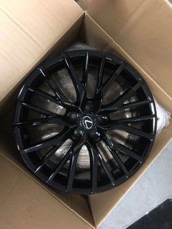 19x8.0 Lexus Oem Style Hyper Black Wheels 5x114.3 ET42 CB60.1