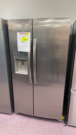 Frigidaire Gallery 22.3-cu ft Counter-Depth 36-in Wide Side-by-Side Refrigerator with Ice Maker, Water and Ice Dispenser (Fingerprint Resistant Stainl