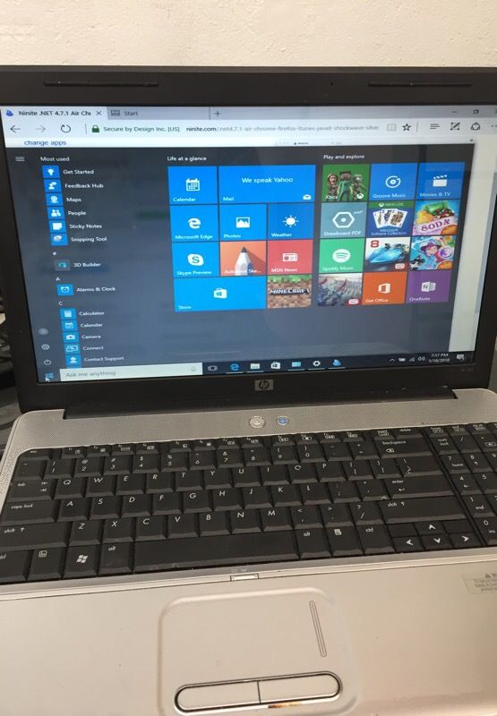 Hp G60 laptop 4gb ram, 250gb hard drive, win 10