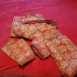Beautiful Pink Floral Towel Set. 6 Pieces