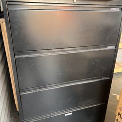 Black Metal Filing Cabinet 