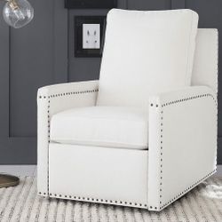 Pottery Barn Pottery Barn Tyler Square Arm Swivel Glider & Recliner with Bronze Nailheads
