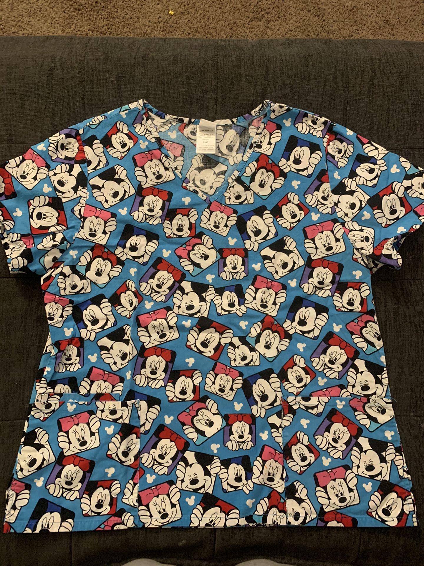 Mickey n Minnie scrub top
