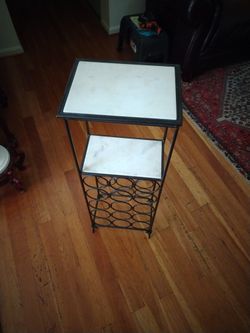 Metal Wine Rack with Ceramic Top 13"X10"X36"
