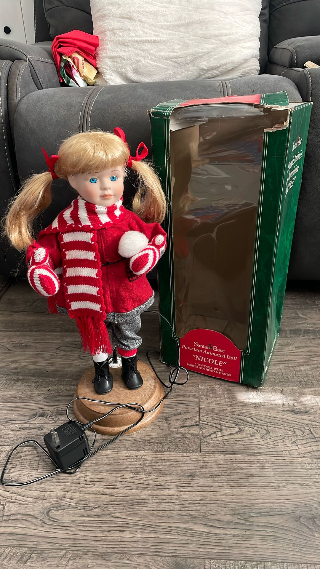 Christmas Porcelain Animated Doll