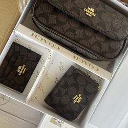 Coffee Color Coach Bag + Purse