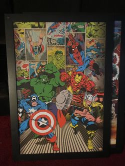 Marvel Other | Marvel Avengers Framed Art - Black Frame | Color: Black NEW pick up location in the city of Pico Rivera