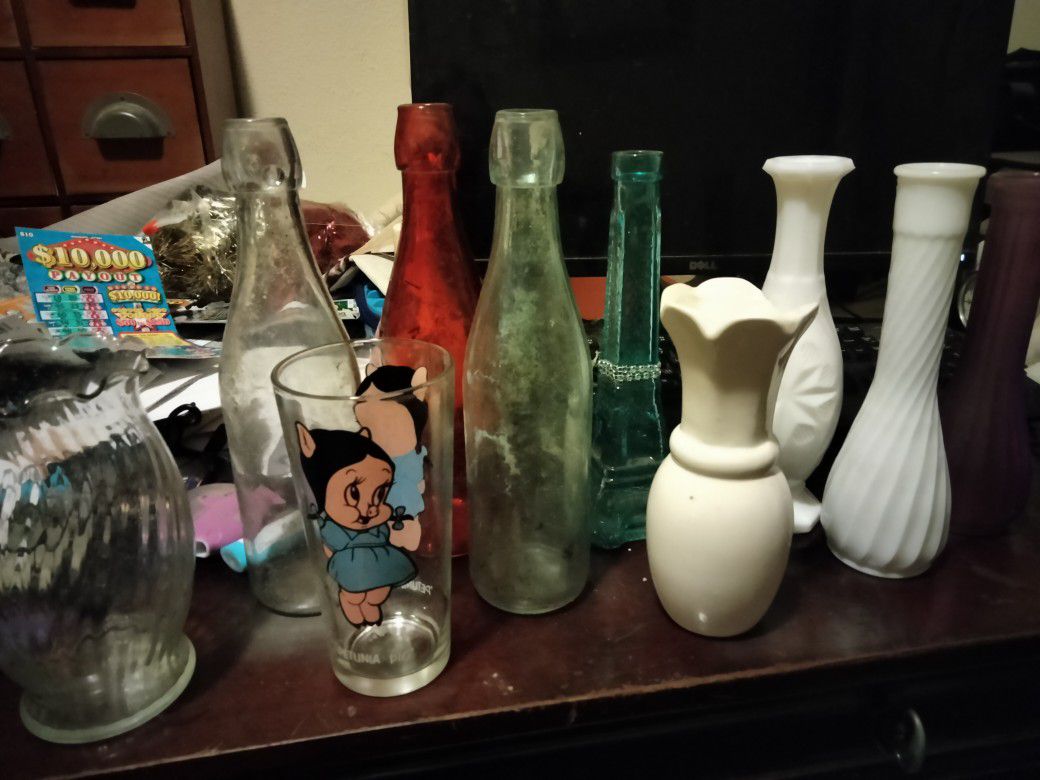 Lott Of Vintage Bottles (11 Total)