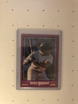 Rickey Henderson Baseball Card
