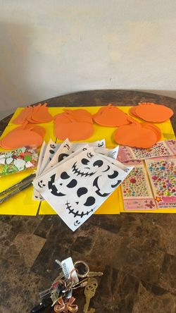 Halloween Pumpkin Craft Kit with Stickers