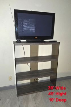BOOKCASE SHELF AND TV