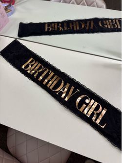 Birthday sash