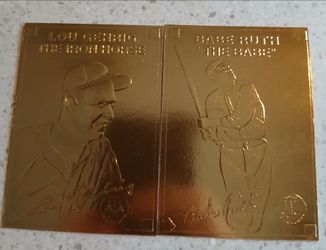 Vintage Gold Foil Baseball Cards