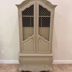 French Provincial Wood Armoire