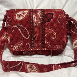 Vintage Vera Bradley Mesa Red Adjustable Crossbody Purse