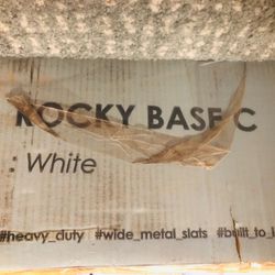 New Twin White Bed Frame 