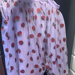 Unique Vintage strawberry Tulle Skirt